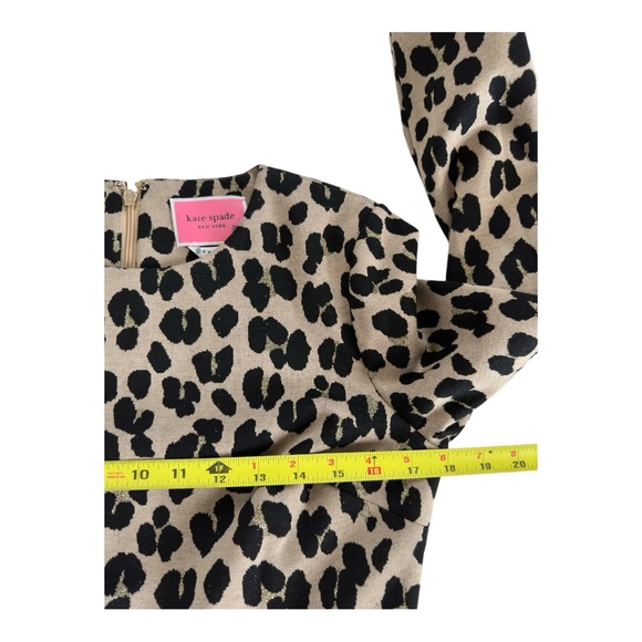 Kate Spade Women's Leopard Forest Feline Jacquard Fit and Flare Dress Size 4 - Picture 8 of 10